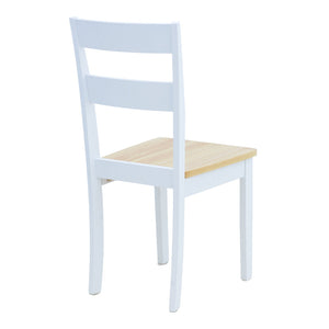 Καρέκλα York pakoworld σε λευκή-φυσική απόχρωση 39.5x47.5x89εκ
