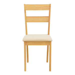 Καρέκλα Dallan pakoworld rubberwood σε φυσική απόχρωση 40x47.5x89εκ