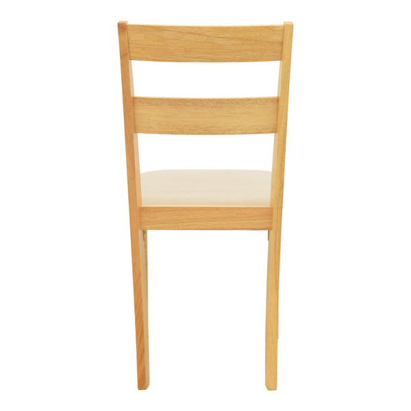 Καρέκλα Dallan pakoworld rubberwood σε φυσική απόχρωση 40x47.5x89εκ