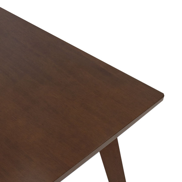 Τραπέζι Benson pakoworld MDF σε καρυδί απόχρωση 120x75x75εκ