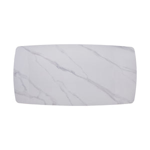 Τραπέζι Viano pakoworld sintered stone ανοιχτό γκρι-μαύρο 180x85x76εκ