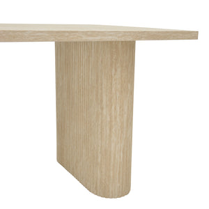 Τραπέζι Loozir pakoworld mdf σε όψη τραβερτίνας 180x90x75εκ