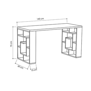 Γραφείο Labirent pakoworld λευκό 140x60x75εκ