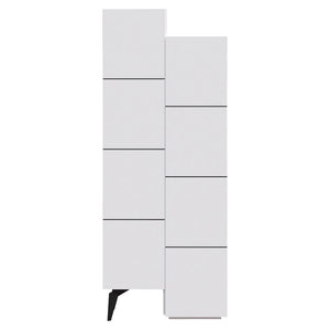 Στήλη Romane pakoworld λευκό 62.2x37.4x155.4εκ