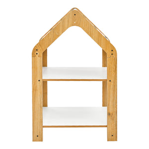 Ραφιέρα τ. Montessori Zoilen pakoworld φυσικό-λευκό-ροζ mdf 50x30x80εκ