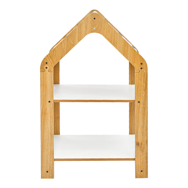 Ραφιέρα τ. Montessori Zoilen pakoworld φυσικό-λευκό-ροζ mdf 50x30x80εκ