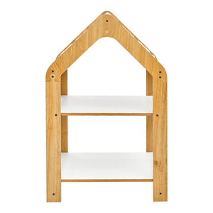 Ραφιέρα τ. Montessori Zoilen pakoworld φυσικό-λευκό-μπλε mdf 50x30x80εκ