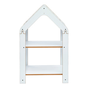 Ραφιέρα τ. Montessori Zoilen pakoworld λευκό-μπλε mdf 50x30x80εκ