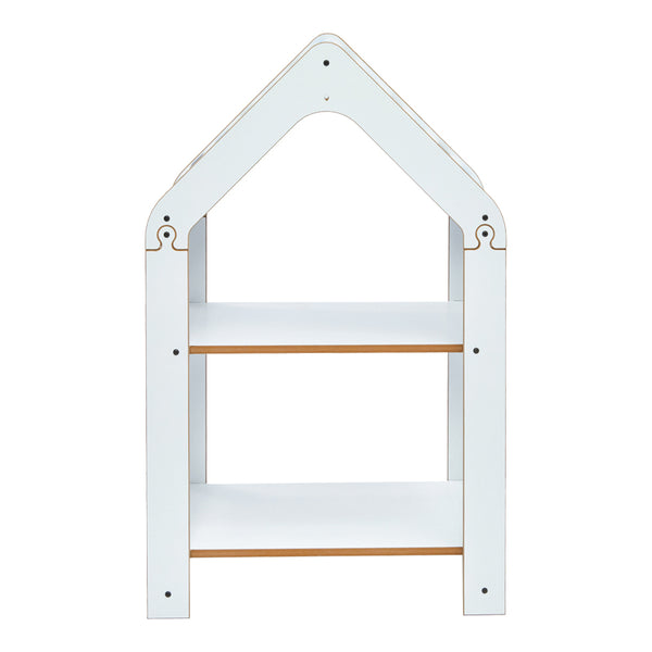 Ραφιέρα τ. Montessori Zoilen pakoworld λευκό-μπλε mdf 50x30x80εκ