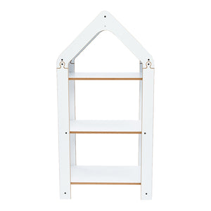 Ραφιέρα τ. Montessori Zoilen I pakoworld λευκό-μπλε mdf 50x30x100εκ
