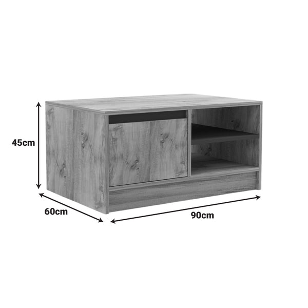 Τραπέζι σαλονιού Narli pakoworld σε oak απόχρωση 90x60x45εκ