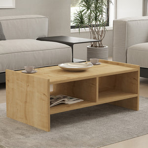 Τραπέζι σαλονιού Tiena pakoworld σε oak απόχρωση 90x50x35εκ
