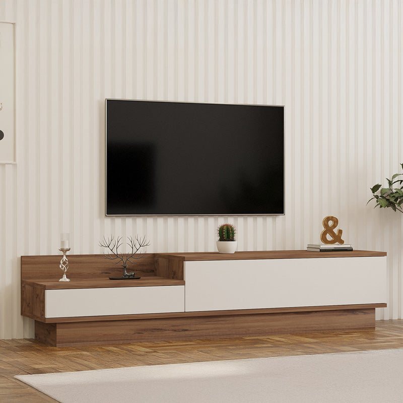 Έπιπλο τηλεόρασης Eclipse pakoworld σε κρεμ-oak απόχρωση 160x35x35εκ