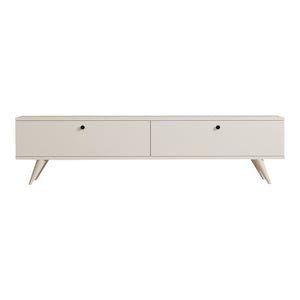 Έπιπλο τηλεόρασης Jate pakoworld σε λευκή απόχρωση 160x25x40εκ