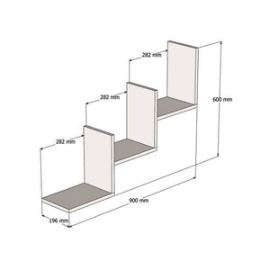 Ραφιέρα τοίχου Mauer pakoworld σε καρυδι απόχρωση 90x19