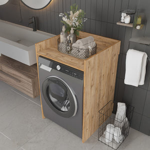 Έπιπλο πλυντηρίου Cuci pakoworld σε oak απόχρωση 60x62x99εκ