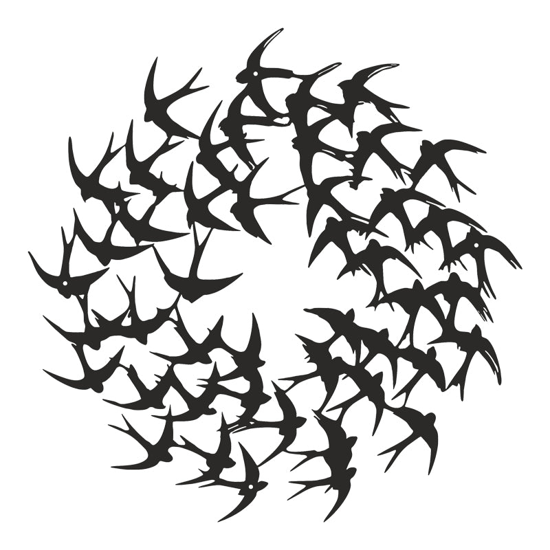 Διακοσμητικό τοίχου Swarm pakooworld μαύρο μεταλλικό Φ50x1