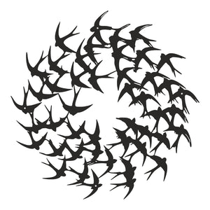 Διακοσμητικό τοίχου Swarm pakooworld μαύρο μεταλλικό Φ50x1