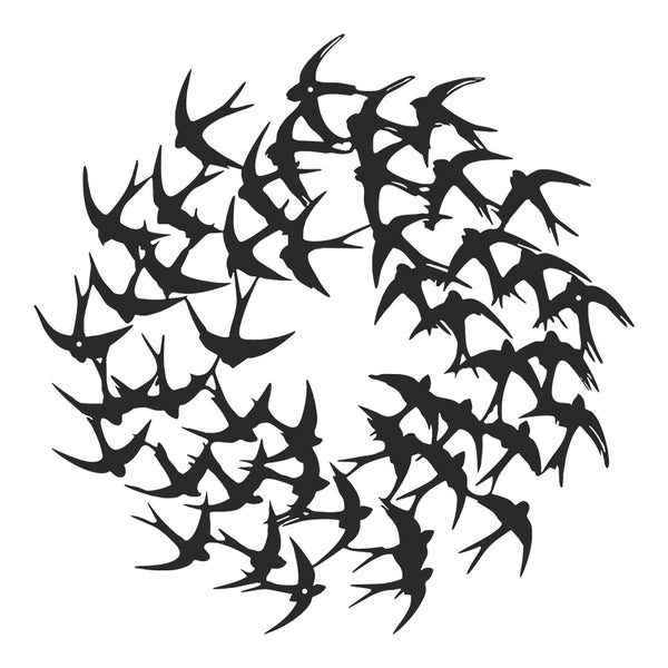 Διακοσμητικό τοίχου Swarm pakooworld μαύρο μεταλλικό Φ50x1