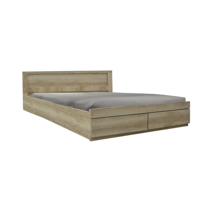 Κρεβάτι Olympus pakoworld με συρτάρι castillo-oak 140x200εκ