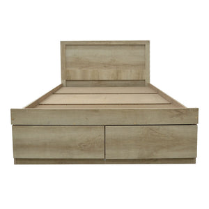 Κρεβάτι Olympus pakoworld με συρτάρι castillo-oak 100x200εκ