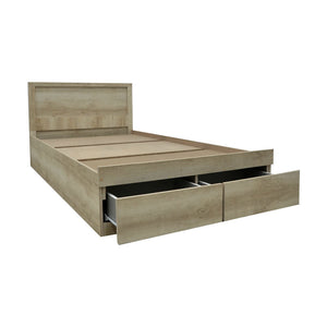 Κρεβάτι Olympus pakoworld με συρτάρι castillo-oak 100x200εκ