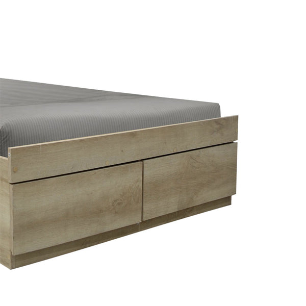 Κρεβάτι Olympus pakoworld με συρτάρι castillo-oak 100x200εκ