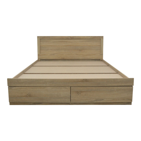 Κρεβάτι Olympus pakoworld με συρτάρι σε sonoma απόχρωση 150x200εκ