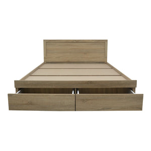Κρεβάτι Olympus pakoworld με συρτάρι σε sonoma απόχρωση 150x200εκ