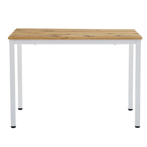 Τραπέζι Witte pakoworld MDF/Metal σε sonoma απόχρωση με λευκο πόδι 110x70x76εκ