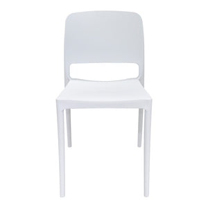 Καρέκλα Fenxy pakoworld pp σε λευκή απόχρωση 38x42x77εκ