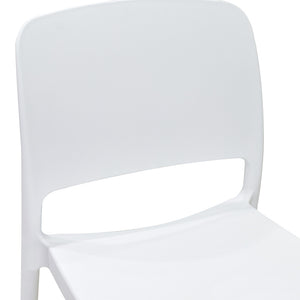 Καρέκλα Fenxy pakoworld pp σε λευκή απόχρωση 38x42x77εκ