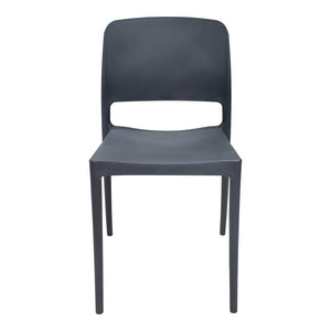 Καρέκλα Fenxy pakoworld pp σε μαύρη απόχρωση 38x42x77εκ