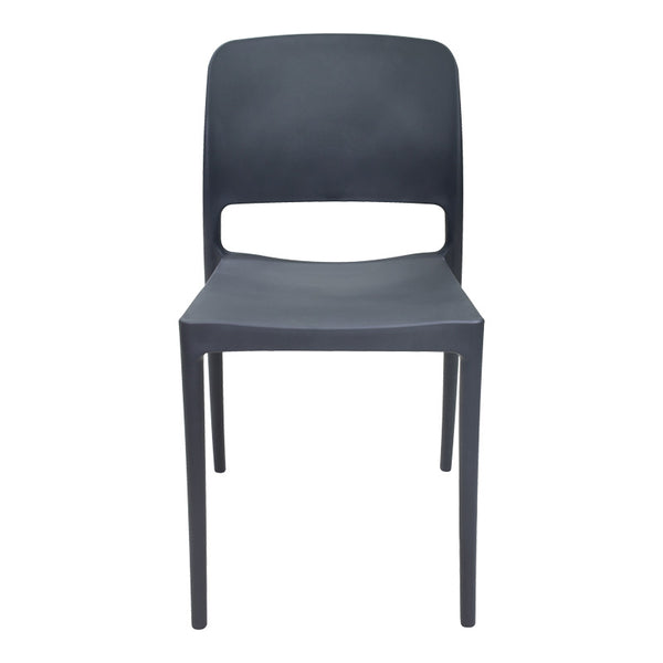 Καρέκλα Fenxy pakoworld pp σε μαύρη απόχρωση 38x42x77εκ
