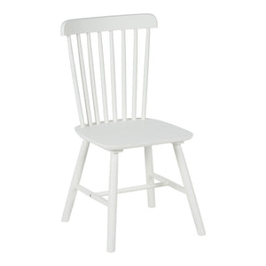 Καρέκλα Melia pakoworld rubberwood σε λευκή απόχρωση 45x51x87εκ