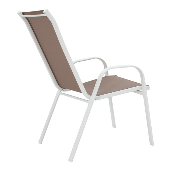 Τραπεζαρία Vergo-Calan pakoworld 3τεμ λευκό μέταλλο Φ60x70εκ