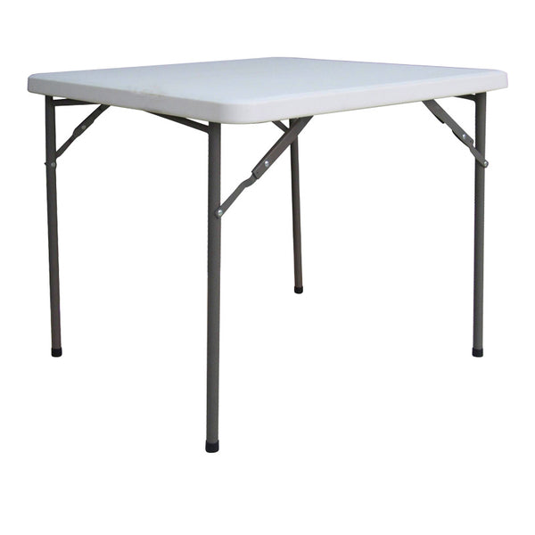Τραπέζι catering Comfort pakoworld πτυσσόμενο σε λευκή απόχρωση 80x80x74εκ