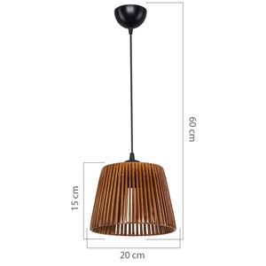 Φωτιστικό οροφής μονόφωτο PWL-1116 pakoworld Ε27 καφέ Φ20x15εκ