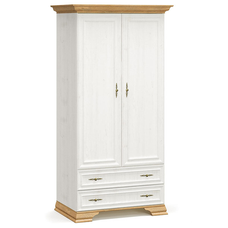 Ντουλάπα Jaden pakoworld δίφυλλη golden oak-λευκό antique 101x62x197