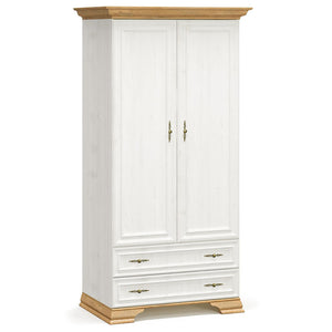 Ντουλάπα Jaden pakoworld δίφυλλη golden oak-λευκό antique 101x62x197