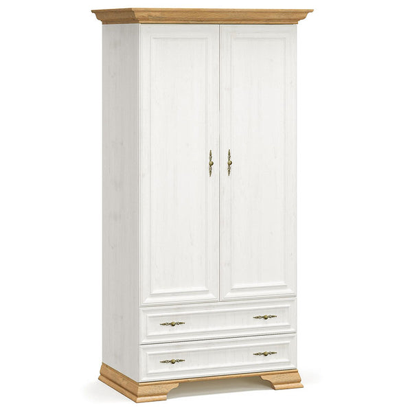 Ντουλάπα Jaden pakoworld δίφυλλη golden oak-λευκό antique 101x62x197