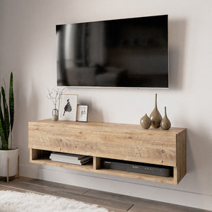 Έπιπλο τηλεόρασης επιτοίχιο Roscoe pakoworld oak 100x31