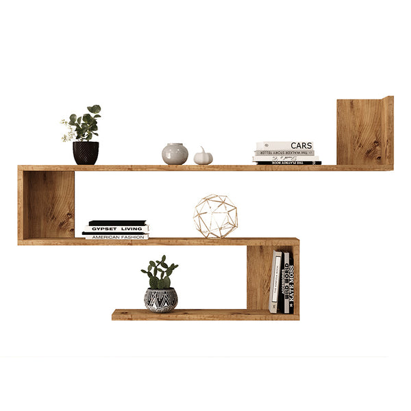 Ραφιέρα τοίχου Belinda pakoworld oak 120x14.5x71.4εκ
