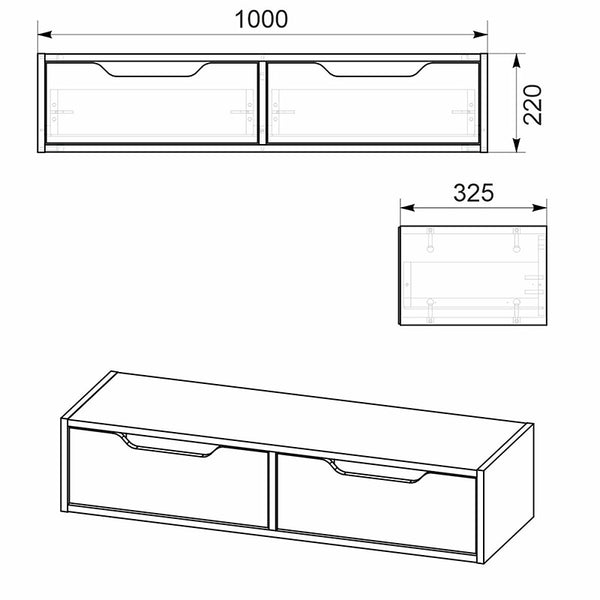 Κονσόλα επιτοίχια Alberto pakoworld σε λευκή απόχρωση 100x32.5x22εκ