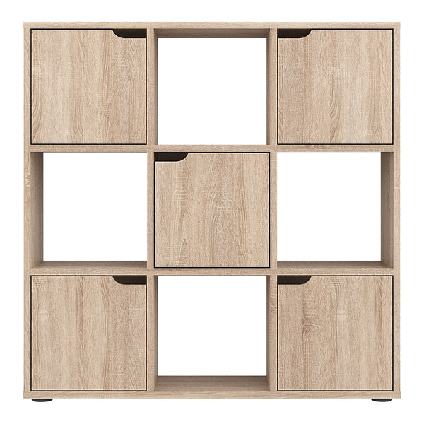 Βιβλιοθήκη Bookel pakoworld σε sonoma απόχρωση 88.5x27.5x89.3εκ