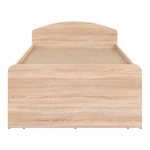 Κρεβάτι Regan pakoworld με συρτάρια σε oak απόχρωση 90x200εκ