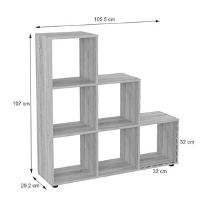 Βιβλιοθήκη Schody pakoworld σε oak απόχρωση 105.5x29.2x107εκ