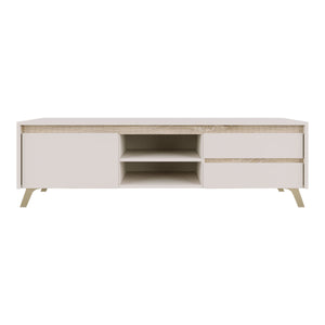 Έπιπλο τηλεόρασης Belka pakoworld κρεμ με oak 155x45x53