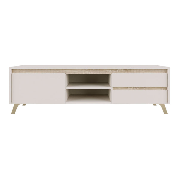 Έπιπλο τηλεόρασης Belka pakoworld κρεμ με oak 155x45x53