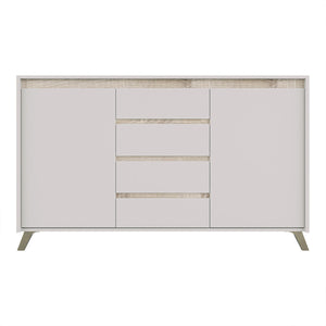 Μπουφές Belka pakoworld κρεμ με oak 155x45x93